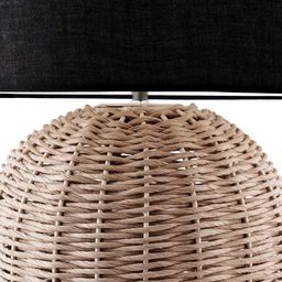 Decazone Black Contemporary Cylindrical Shaped Table Lamp image 3