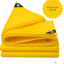 Heavy Duty HDPE Tarpaulin 9x12 ft|135GSM | UV Stabilized, Waterproof Sheet Tent - For Waterproof covering, protection from sunlight, dust, and rain in agricultural-image-13