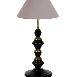 Devansh Grey Textured Table Lamps With Iron Base image 5