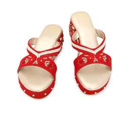 NR By Nidhi Rathi Embellished Open Toe Wedge image 4