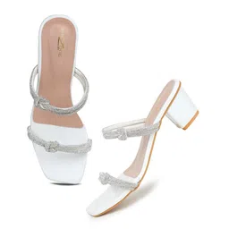 Shezone Embellished Open Back Block Heels image 5