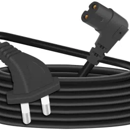 FOX MICROTV-out Cable 90 Degree Angled 2-Prong to L-Shaped Cord for Samsung Philips Toshiba LG Sony TV-18