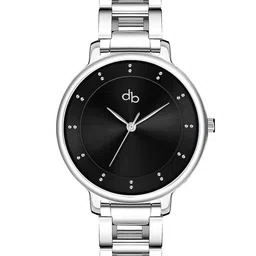 DressBerry Women Black Embellished Dial Stainless Steel Straps Analogue Watch-DB-007-Black-52