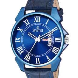SWISSTYLE Men Blue Brass Embellished Dial & Blue Straps Analogue Watch-27