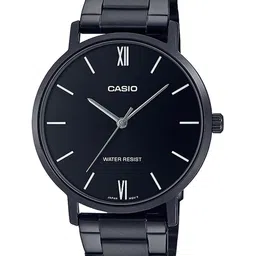 CASIO Men Black Dial & Black Stainless Steel Bracelet Style Straps Analogue Watch-27