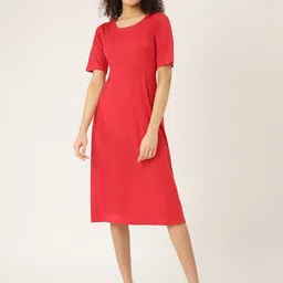 BRINNS Red Midi Dress-12