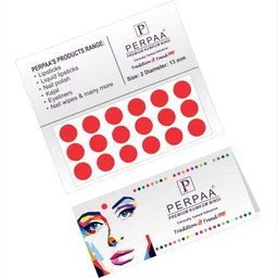 PERPAA Set of 2 Red Velvet Kumkum Bindi Box with 15 Flaps Each - Size 02 image 5