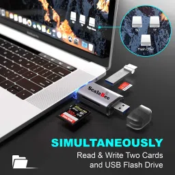 SCALEBEE USB 3.0 All in 1 Card Reader with OTG SD/Micro SD Card Read Type C Mobile Phone Card Reader image 2