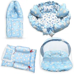 Combo of Baby Nest | Bed with Net | Carry Bag | 4 Pcs Bedding Set-17