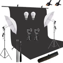 Hiffin ® Black Screen Backdrop 6x10 ft with 9 ft Stand - 6x9 ft Photography Backdrop Black Reflector Umbrella-16