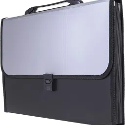 Expanding Plastic File Folder 13 Pockets for Documents, Certificates, Letter A4 Size File Organizer with Carry Handle-2