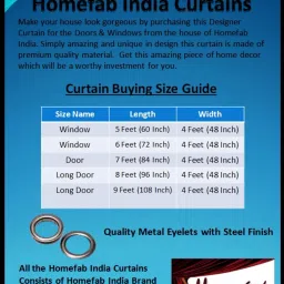 homefab india 152.5 cm (5 ft) Polyester Semi Transparent Window Curtain (Pack Of 2) image 5