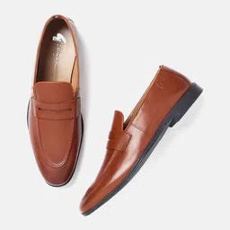 GABICCI Men Textured Leather Formal Loafers-picture-36