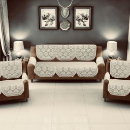 Polycotton Floral 3+2+2 Seater Sofa Cover-image-63