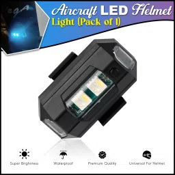 LED Strobe Helmet Aircraft Signal Light with 3 Flashing Modes, USB Rechargeable Dash Light Motorbike LED (12 V, 20 W)-image-58