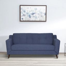 casacraft from pepperfry Amanda Fabric 3 Seater Sofa In Navy Blue Colour-picture-31