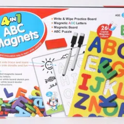 jayaansh traders 4 in 1 ABC Magnetic board write & Wipe Practice Board & Puzzle For Kids.. image 2