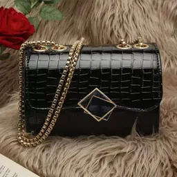 fargo Black Women Sling Bag Women's Leatherette Sling Bag (Black)-picture-26