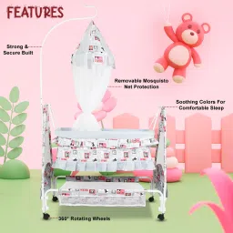 dugri Cradle for kids for baby boy and girl Cradle With Swing & Mosquito NetA11 image 3