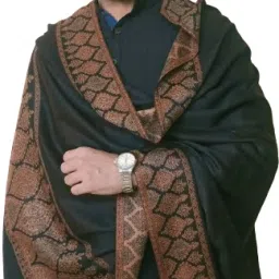 English Rose Wool Self Design Men, Women Shawl-image-62