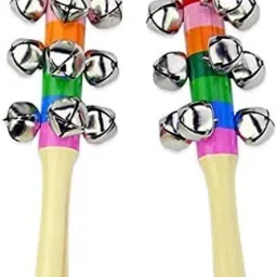 New Born Bay Musical Instrument Wooden Jingle Bell Baby - Set of 2 Rattle-8