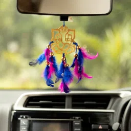 Dream catcher Car Hanging Windchime Red Ganesh Wall Hanging Brass, Feather Dream Catcher-image-56