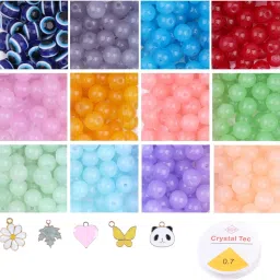 12 Jelly charms glass beads-11