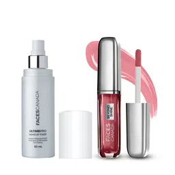 FACES CANADA Set of Ultime Pro Makeup Fixer & Beyond Shine Lip Gloss - Baebe 03 image 1