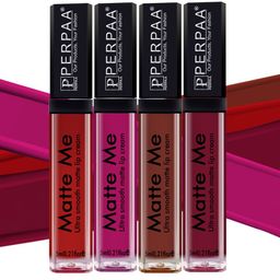 PERPAA Set of 4 Matte Me Ultra Smooth Matte Long Lasting Liquid Lipsticks - 5 ml each image 1