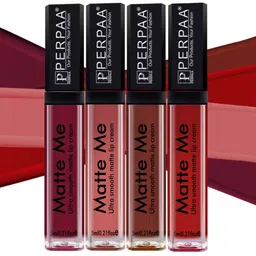 PERPAA Set of 4 Matte Me Ultra Smooth Matte Long Lasting Liquid Lipsticks - 5 ml each image 1