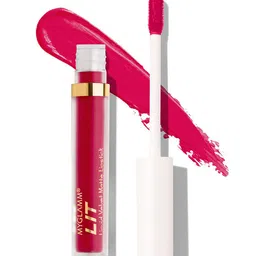 MyGlamm Long-Lasting & Smudge-Proof LIT Liquid Velvet Matte Lipstick 1.6ml - Bad Guy-image-95