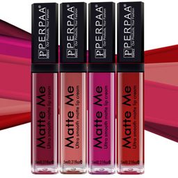 PERPAA Set of 4 Matte Me Ultra Smooth Lip Creams - 5 ml Each image 1