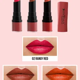 SHRYOAN Cosmetics Set of 3 Long Lasting Velvet Matte Finish Lipstick-58