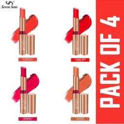 Seven Seas Pack of 4 Full Coverage With You Matte Lipstick image 1