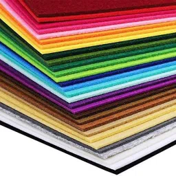 Felt Sheets Stiff Felt Fabric Hard Felt Squares Craft Felt for Kids School DIY Crafts - 1 mm (Set 10 Colors, A4, Multicolour) Felt Sheet-1