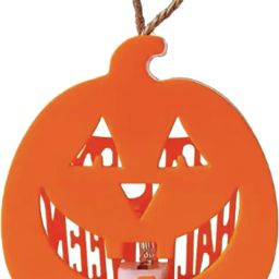 Halloween Pumpkin Skull Mini Lanterns Orange Plastic Hanging Lantern-image-59