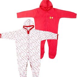 Baby Needs Kids Pack of 2 Printed Hooded Cotton Sleepsuit-16