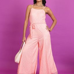 Tokyo Talkies Self Design Shoulder Straps Basic Jumpsuit-34