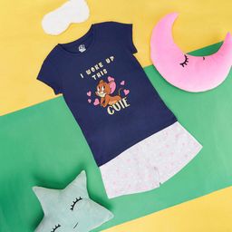 Pantaloons Junior Girls Printed Cotton T-shirt With Shorts-image-71