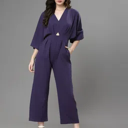 KASSUALLY V-Neck Basic Jumpsuit-picture-27