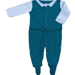 Dear Little Infants Boys Bow-Tie Style Cotton Sleepsuit-picture-1