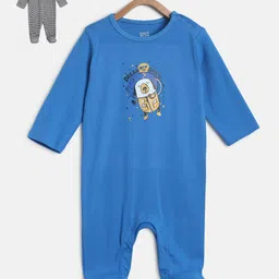 MINI KLUB Boys Pack of 2 Printed Sleepsuits-image-34