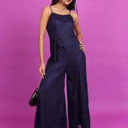Tokyo Talkies Self Design Shoulder Straps Basic Jumpsuit-image-62