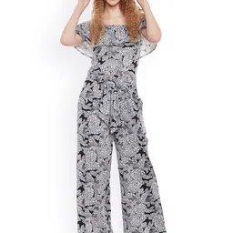 BAESD Printed Off-Shoulder Cotton Basic Jumpsuit-picture-36