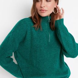 Trendyol Women Green Turtle Neck Pullover-50