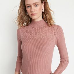 Trendyol Women Rose Cable Knit Acrylic Pullover-image-57