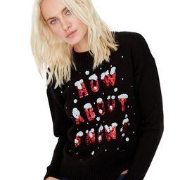 Trendyol Women Black & Red Typography Pullover with Embellished Detail-image-97