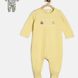 MINI KLUB Boys Pack Of 2 Printed Organic Cotton Sleepsuit-image-30