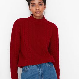 Trendyol Women Red Solid Pullover-image-71