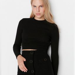 Trendyol Women Black Solid Pullover-image-57